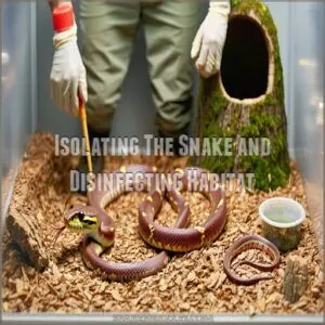 Isolating The Snake and Disinfecting Habitat Isolating The Snake and Disinfecting Habitat
