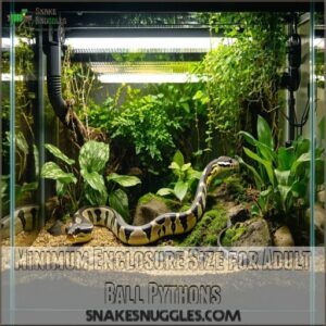 Minimum Enclosure Size for Adult Ball Pythons