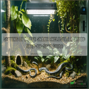 setting up a safe snake enclosure habitat