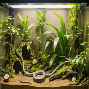 snake enclosure setup for tropical species