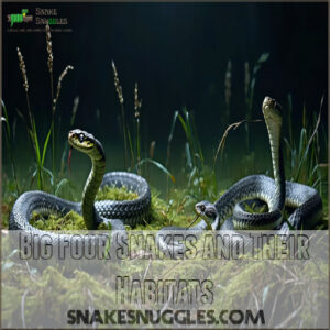 Big Four Snakes and Their Habitats