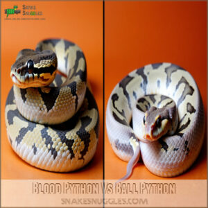 blood python vs ball python