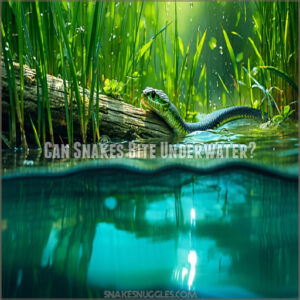 can snakes bite underwater