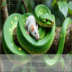 Disease Transmission From Live Prey to Snakes