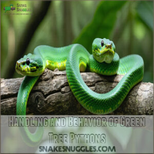 Handling and Behavior of Green Tree Pythons