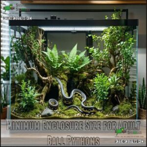 Minimum Enclosure Size for Adult Ball Pythons