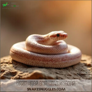 Rosy Boas and Milk Snakes