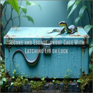 Secure and Escape-proof Cage With Latching Lid or Lock