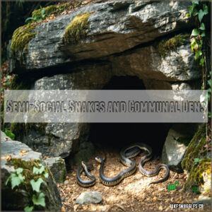 Semi-Social Snakes and Communal Dens