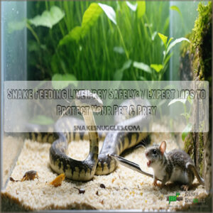 snake feeding live prey safely