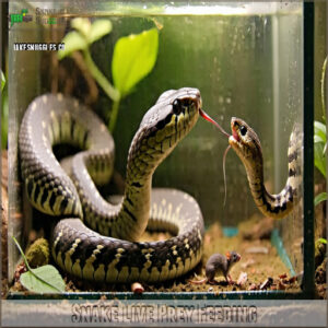 Snake Live Prey Feeding