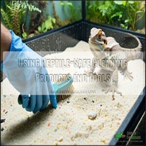 Using Reptile-Safe Cleaning Products and Tools