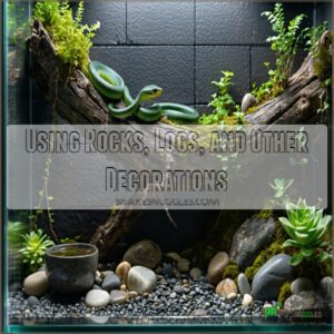 Using Rocks, Logs, and Other Decorations