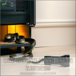 Warm Areas Like Heating Vents or Electronics