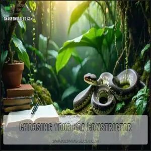Choosing Your Boa Constrictor Choosing Your Boa Constrictor