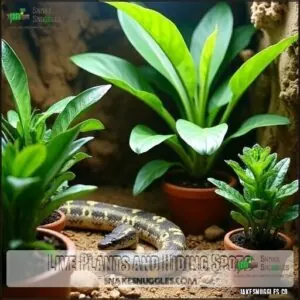 Live Plants and Hiding Spots Live Plants and Hiding Spots