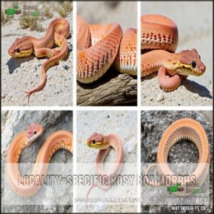 Locality-specific Rosy Boa Morphs