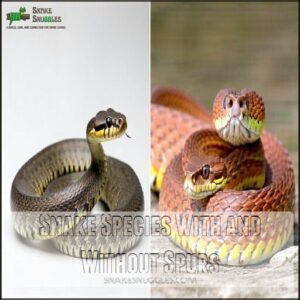 Snake Species With and Without Spurs