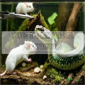 Types of Prey for Boa Constrictors Types of Prey for Boa Constrictors