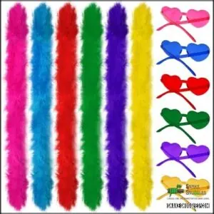 12 Pcs Colored Feather Boas B0DJM1VMSY
