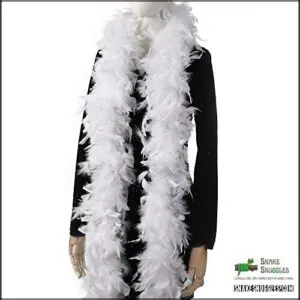 45g White Feather Boa - B0BZYZMHH1