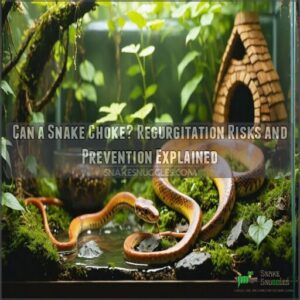 can a snake choke plus regurgitation and bursting