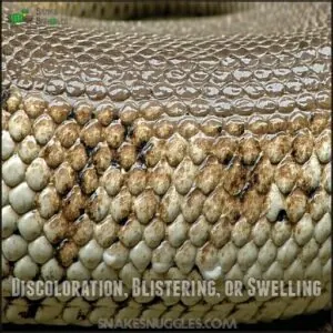 Discoloration, Blistering, or Swelling Discoloration, Blistering, or Swelling