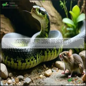 Feeding Live Mice to Snakes Feeding Live Mice to Snakes