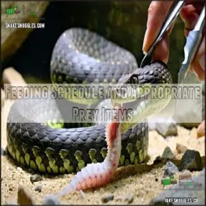 Feeding Schedule and Appropriate Prey Items Feeding Schedule and Appropriate Prey Items
