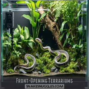 front-opening terrariums