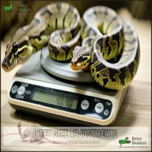 Prey Size Adjustments Prey Size Adjustments