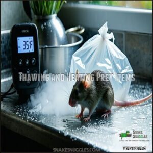 Thawing and Heating Prey Items