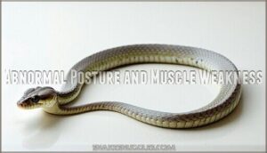 abnormal posture and muscle weakness