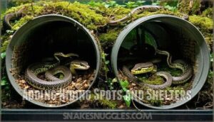 adding hiding spots and shelters