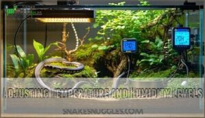 adjusting temperature and humidity levels