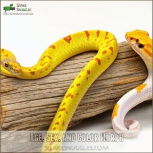 age, sex, and color morph
