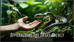 approaching the snake calmly