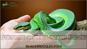 appropriate frequency of snake handling