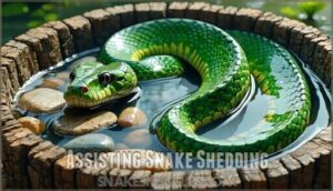 assisting snake shedding