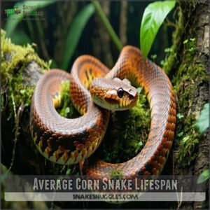 average corn snake lifespan