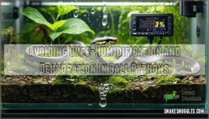 avoiding over-humidification and dehydration in ball pythons