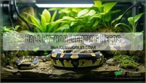 ball python lighting needs