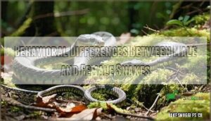 behavioral differences between male and female snakes
