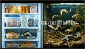 benefits of frozen/thawed prey