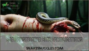 boa constrictor bite complications
