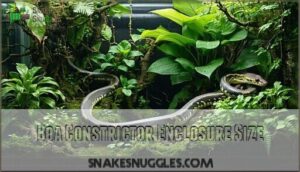 boa constrictor enclosure size