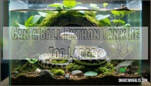 can a ball python tank be too large