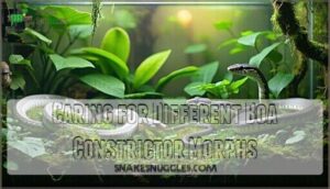 caring for different boa constrictor morphs