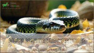 causes of snake mite infestations