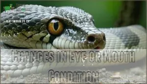 changes in eye or mouth condition changes in eye or mouth condition